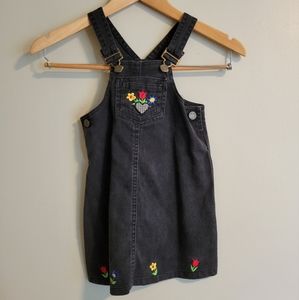 Girls Vintage Black Jean Jumper